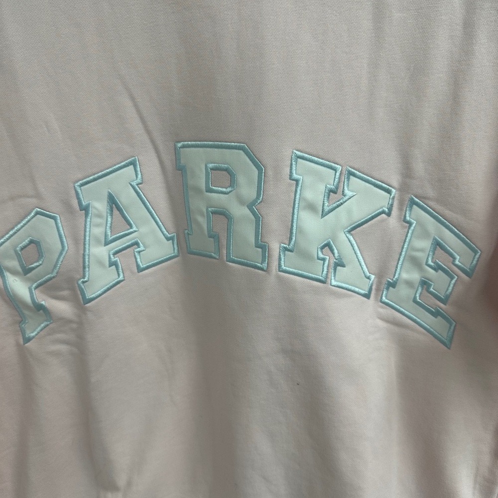 Parke Light Pink Crewneck Sweatshirt with Arch Logo - Picture 4 of 5